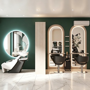 Nail Salon Station Spa Beauty Salon Furniture Full Store Customized Hair Salon Interior Design Barber Shop Decoration Renovation - Product Image 5