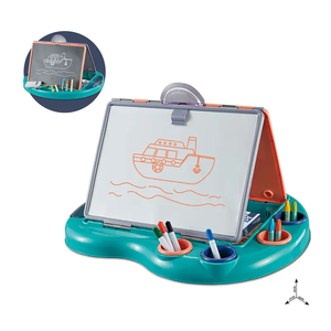 2 In 1 Uitwisbaar Tekenbord Kinderen Diy Schilderij Bord Leren Tafel Educatief Speelgoed - Product Image 5