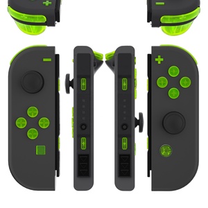 Kit de remplacement complet de boutons en plastique personnalisés transparents verts EXtremeRate pour manette Nintendo Switch (gâchettes, ABXY, D-pad) - Product Image 2