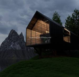 Casa prefabbricata in acciaio di lusso <span class=keywords><strong>Glamping</strong></span> cabina Casas De Lujo Para Hoteles acciaio espandibile casa prefabbricata 1 camere da letto - Product Image 4