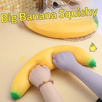 Jouet anti-stress géant en TPR en forme de banane, souple et compressible, pour un soulagement progressif du stress, adapté aux hommes et aux femmes