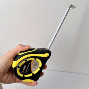 하이 퀄리티 사용자 정의 로고 개폐식 강철 측정 테이프 고무 코트 블레이드 ABS TPR 소재 도매 테이프 측정 5m x 25mm - Product Image 1