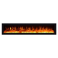 Cheminée électrique moderne sans chaleur de 40 pouces avec insert de flamme en bois artificiel pour la maison et le bureau