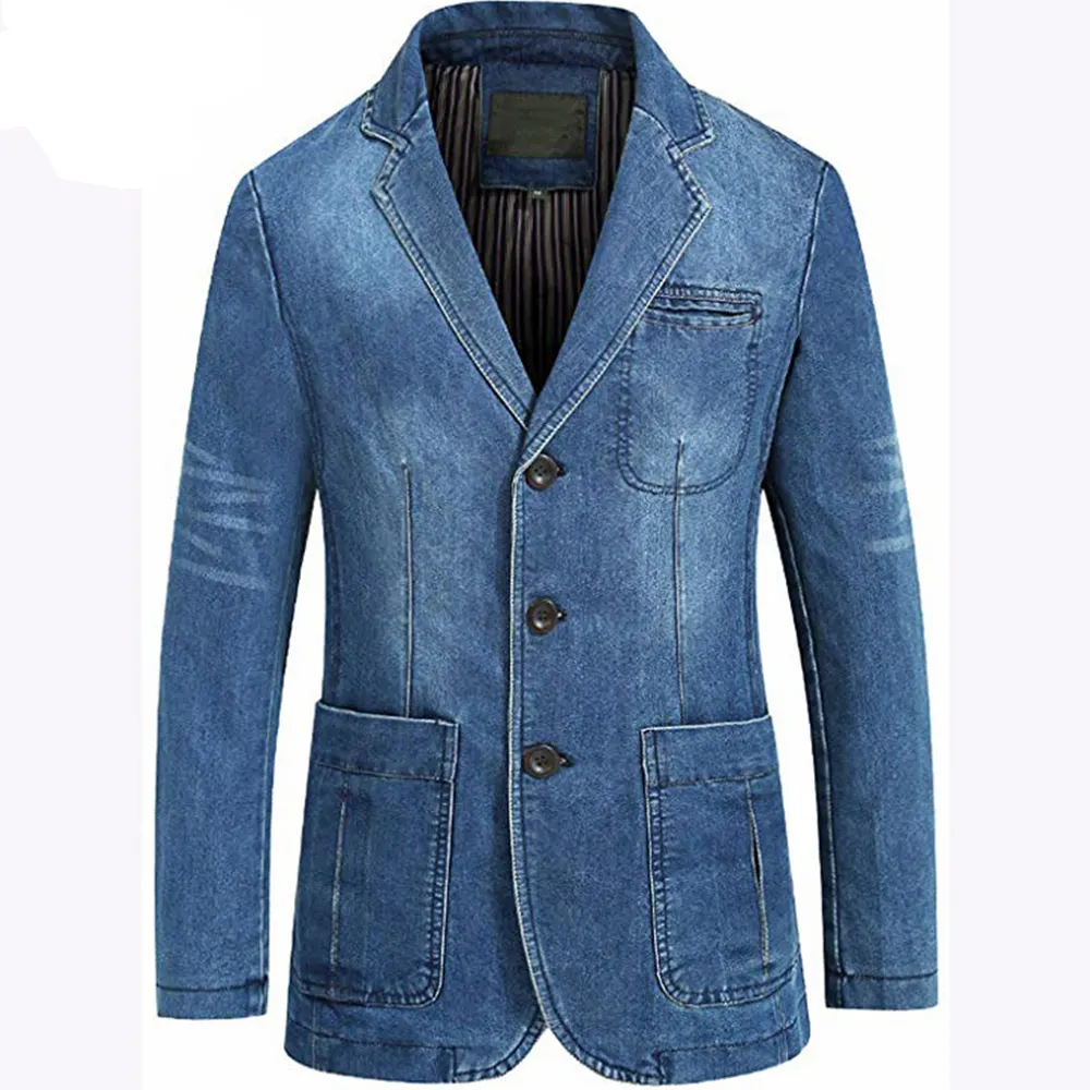 2021 New Fashion Latest Blazer Casual Design Jeans Coats Denim Winter men's jackets