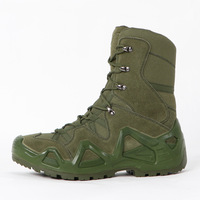 Bottes tactiques d'extérieur imperméables et antidérapantes Shero à tige haute pour la randonnée, le trekking et les sports, durables, unisexes, vert olive, microfibre, chaudes