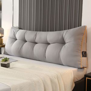Soft Headboard Cushion Rectangle Polyester Lumbar Support Sleeping Pillow Cover - Product Image 4