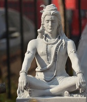 Statues de Dieu hindou Bouddha de grande taille, sculptées à la main en marbre blanc naturel indien