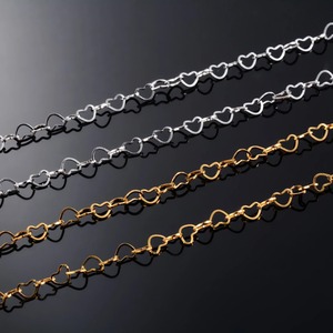 Collier ras du cou en acier inoxydable avec chaîne à maillons en forme de cœur de 4 mm, fait main, pour femmes, couleur argent/or, accessoire de bijouterie - Product Image 1