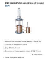 Compactador Portátil Estándar STQZJ-2, Ligero y Resistente, Aparato Portátil de Prueba de Compactación de Suelos, Martillos de Compactación y Moldes CBR