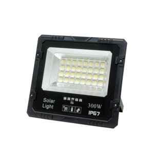 Projecteur LED solaire 300W IP65 Lumière du jour 5000K COB Corps en aluminium Montage en surface Éclairage extérieur de jardin Certifié CE Télécommande - Product Image 4