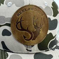 Gorra Trucker Personalizada de 6 Paneles con Parche de Cuero, Emblema con Logo, Cierre a Presión, Malla Transpirable, Ajuste Cómodo, Deportiva, para las Cuatro Estaciones, Casual, para Exteriores