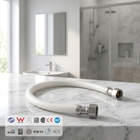 Fournisseur professionnel de tuyaux en PVC tressés modernes et durables, tuyau flexible renforcé haute pression pour raccordement aux toilettes