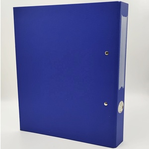 Văn Phòng Bán Buôn Trường Tài Liệu <span class=keywords><strong>Desktop</strong></span> Organizer PVC Tráng Văn Phòng Phẩm Tập Tin Màu Xanh Fastener Nhựa Thư Mục A4 Giấy Binder Clip - Product Image 2