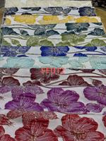 Tissu en dentelle artisanale 100% polyester, Abaya Kaftan, brocart tricoté teint en fil, jacquard écologique pour mariage et jeunes filles