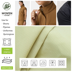 Tela Elástica Impermeable de Poliéster 90% y Spandex 10%, Tela Ripstop Elástica en Cuatro Direcciones, Textura Jurly para Uniformes Médicos - Product Image 2