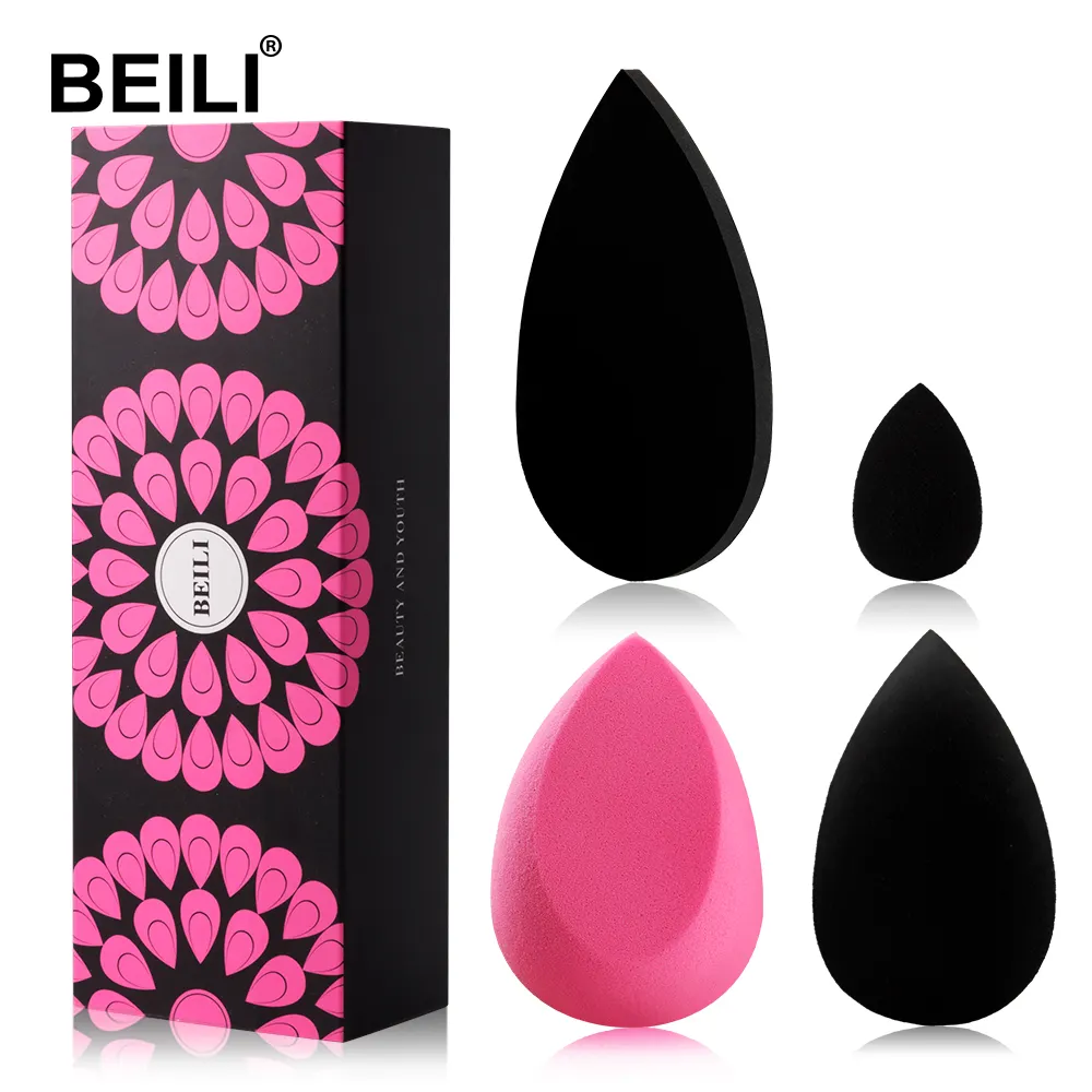 BEILI High quality Custom Logo Beauty Sponge Private Label Cosmetics Blender Latex Free Soft customized Makeup Sponge