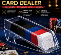 Distributeur de cartes Depu, fournitures spécialisées pour le Texas Hold'em, peut contenir 4 à 6 paquets de cartes, vente en gros