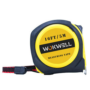 ตลับเมตรสำหรับใช้ในครัวเรือนของผู้ผลิต ใบมีดเหล็กเคลือบ ABS PVC กลับอัตโนมัติ กล่องสะท้อนแสง หน่วยเมตริก นิ้ว เมตร - Product Image 1