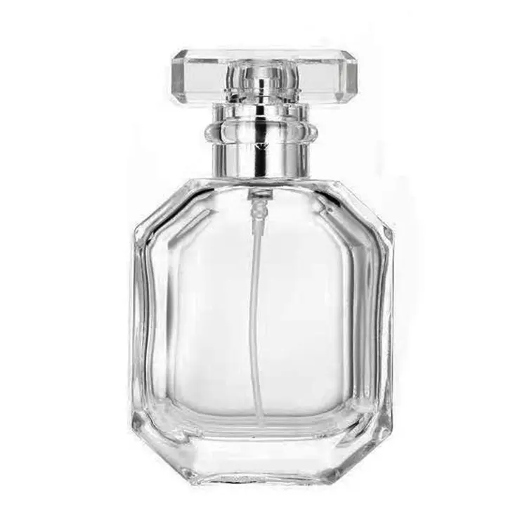 卸売女性ファンシークリア空ひし形ガラス香水瓶50ml 100ml Botella De Atomizer Parfum