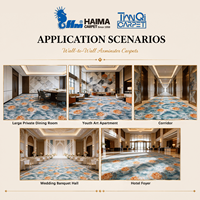 Maßgefertigter Romantischer Blumenmuster-Teppich 80% Wolle 20% Nylon Axminster-Teppich für Hochzeitslocation Hotel Bankettsaal