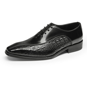 2026 New Model <b>Full</b>-grain Cowhide Breathable Business Formal Leather Shoes - English Leather Engraved Wedding Shoes - Product Image 4