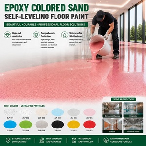 High-gloss Epoxy Resin <b>Sand</b> Self-leveling Marble Effect <b>Colored</b> <b>Sand</b> Epoxy Floor Paint Water-based Floor Paint & Coating - Product Image 5