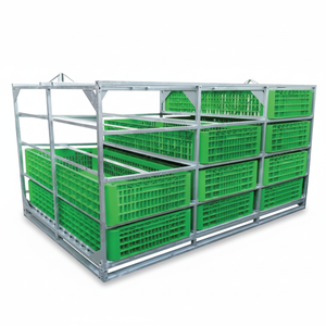 Jaula de Alta Rigidez para Aves de Corral H25 de 12 Cajones, Material de PE Galvanizado, Rango de Temperatura de -20 °C a +80 °C, 1 Año de Garantía, Nueva, AYTAV All - Product Image 2