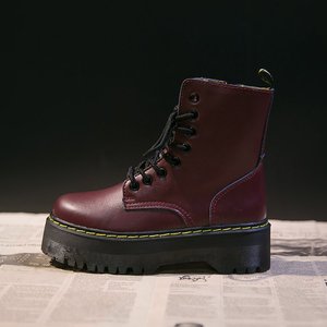 Nuovi Stivali Impermeabili Autunno Inverno da Donna con Plateau e Suola Spessa, <span class=keywords><strong>Stivaletti</strong></span> <span class=keywords><strong>Neri</strong></span> a Metà Polpaccio Stile Martin - Product Image 2