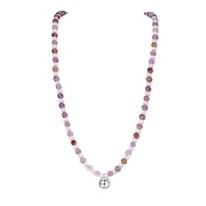 Dylam Top Jewellery Elegant Charm Sterling Silver <b>Bead</b> Beaded Pearl Natural Amethyst Beaded <b>Necklace</b> for Women Daily Wear - Product Image 1