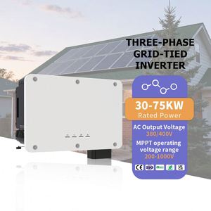 ราคาขายตรง ระบบโซลาร์เซลล์แบบเชื่อมต่อกับระบบไฟฟ้า 30KW 50KW 75KW 380V 400V คลื่นไซน์บริสุทธิ์ IP66 ระบบสามเฟส - Product Image 2