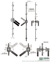 Serrure de porte de loquet de congélateur de chambre froide de compression serrure multipoint SK1-839 d'acier inoxydable