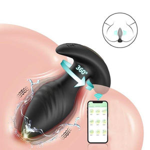 360-Grad Drehbarer Prostata-Massagegerät für Männer und Frauen mit App-Fernsteuerung, Vibrierender Analplug aus Silikon, Wasserdichtes Sexspielzeug für Erwachsene für Paare - Product Image 1