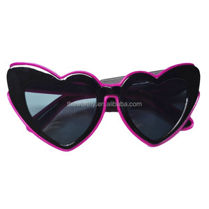 T-Worthy EL Lunettes fluorescentes sans fil Rave Glow Lumière LED Lunettes en forme de coeur Neon Party Favor Noël Saint Valentin <span class=keywords><strong>Bachelorette</strong></span> - Product Image 6