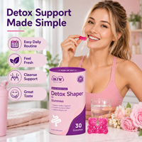 OKTW Détox Shaper Rose Jasmin Gommes à mâcher molles nettoyantes à la coque de psyllium pour la régénération corporelle et le soutien digestif, saveur personnalisable