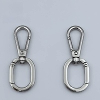 Mousquetons à ressort à double ouverture avec fermoir pivotant et fermoir à griffe de homard pour accessoires de fabrication de porte-clés, cordons et bijoux DIY