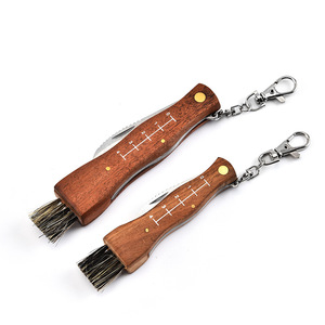 Cuchillo de Bolsillo para Exteriores de Acero Inoxidable OEM Personalizado de Alta Calidad, el Más Vendido, con Hoja para Recoger y Cortar, Mango de Madera y Cepillo - Product Image 5