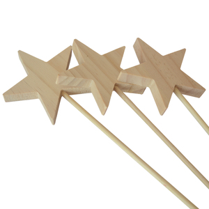 <span class=keywords><strong>Baguette</strong></span> magique étoile en <span class=keywords><strong>bois</strong></span> de pin naturel inachevé pour enfants, accessoires de fée, artisanat artistique, bâton de princesse, Noël - Product Image 2