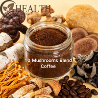 Yhealth Instant Coffee 10 in 1Mushrooms Blend Coffee Powder 10 Mushrooms Coffee Customized Packaging OEM Mushroom Flavor Coffee