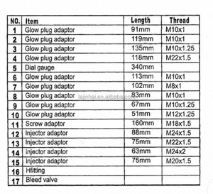 Kit de testeur de compression de moteur <span class=keywords><strong>diesel</strong></span> professionnel TU-15B 0-1000 PSI, manomètre de pression de cylindre universel pour camions, tracteurs, voitures - Product Image 5