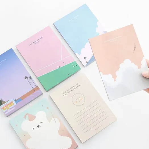 custom wholesale cute kawaii to do list notepad planner memo pads logo