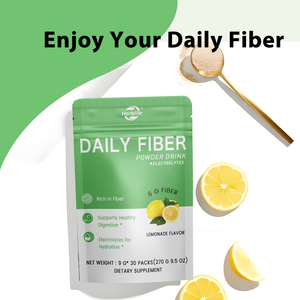 ผงใยไซเลียมฮัสก์ Haccp OEM สำหรับสุขภาพทางเดินอาหาร น้ำมะนาวปราศจากน้ำตาล พรีไบโอติก ใยอาหารที่ไม่ละลายน้ำและละลายน้ำได้ - Product Image 4