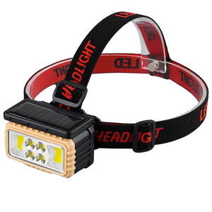Faro frontal de inducción solar transfronterizo tipo C carga <span class=keywords><strong>LED</strong></span> pesca nocturna correr faro COB luz roja y blanca pantalla de potencia - Product Image 6
