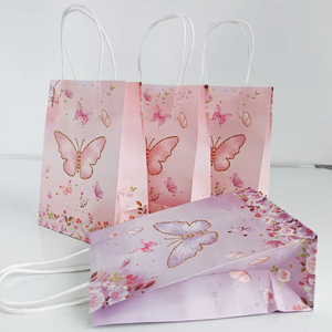 Sac cadeau classique personnalisable en papier kraft blanc, écologique, biodégradable et durable, avec poignée perforée - Product Image 6