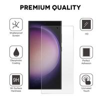 Protection d'écran en verre trempé 9H personnalisée en usine pour Samsung S24, compatible avec le déverrouillage par empreinte digitale, film protecteur d'écran