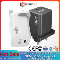 Chargeur mural à charge rapide haute vitesse 48W PD PPS GaN 5V3A 20V3.4A Prise UK OEM ODM Personnalisé