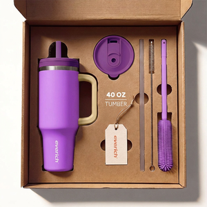 40oz Bottle <strong>with</strong> Handle Hot Coffee Mug Cup Thermal Stainless Steel Tumbler <strong>with</strong> <strong>Straws</strong> Vacuum <strong>Flask</strong> Insulated Portable Cup - Product Image 6
