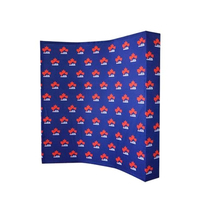 Support de toile de fond incurvé personnalisé en tissu tendu pour événements publicitaires