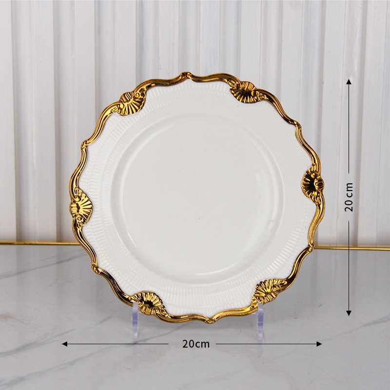 Or : assiette ronde de 8 pouces (20 x 20 x 2,5 cm).