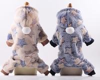 Vêtements pour animaux à quatre pattes en flanelle avec logo brodé personnalisé par transfert thermique, sweat à capuche pour chien en forme d'animal, costume d'hiver épais et chaud pour animaux de compagnie