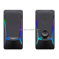Altavoz USB 2.0 para Computadora Portátil y de Escritorio, Sonido de Alta Calidad, Altavoces USB Multimedia para PC con Luces